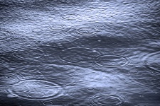 Gocce di pioggia di onde di acqua piovan