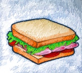 Сэндвич иллюстрация