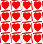 Seamless Pattern With Red Hearts