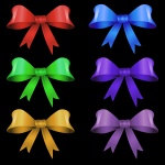 Six Colored Bows