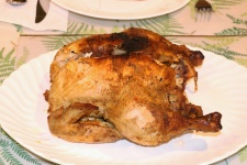 Smoked Chicken On White Plate