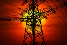 Elektriciteit energie Co2 zonsondergang