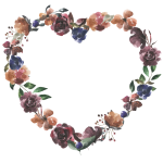 Transparent Floral Heart
