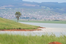 Vista da barragem de midmar em midlands