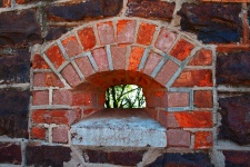 View Of Window Opening Of Old Fort