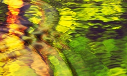 Ondas de agua reflejos de luz lago