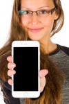 Woman Showing Cell Phone
