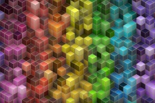 Cube colorful colors background