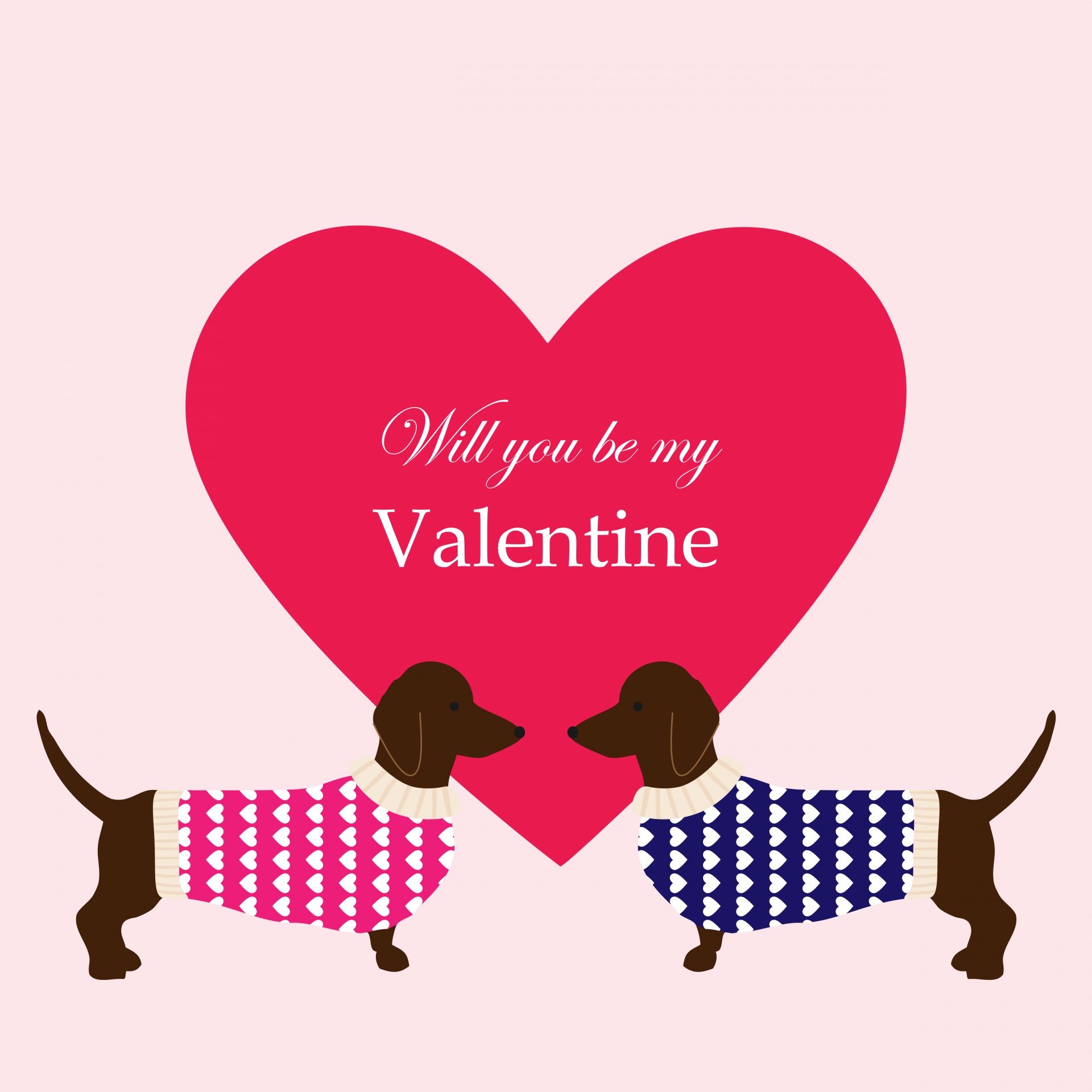 Teckel Honden Valentines Achtergrond