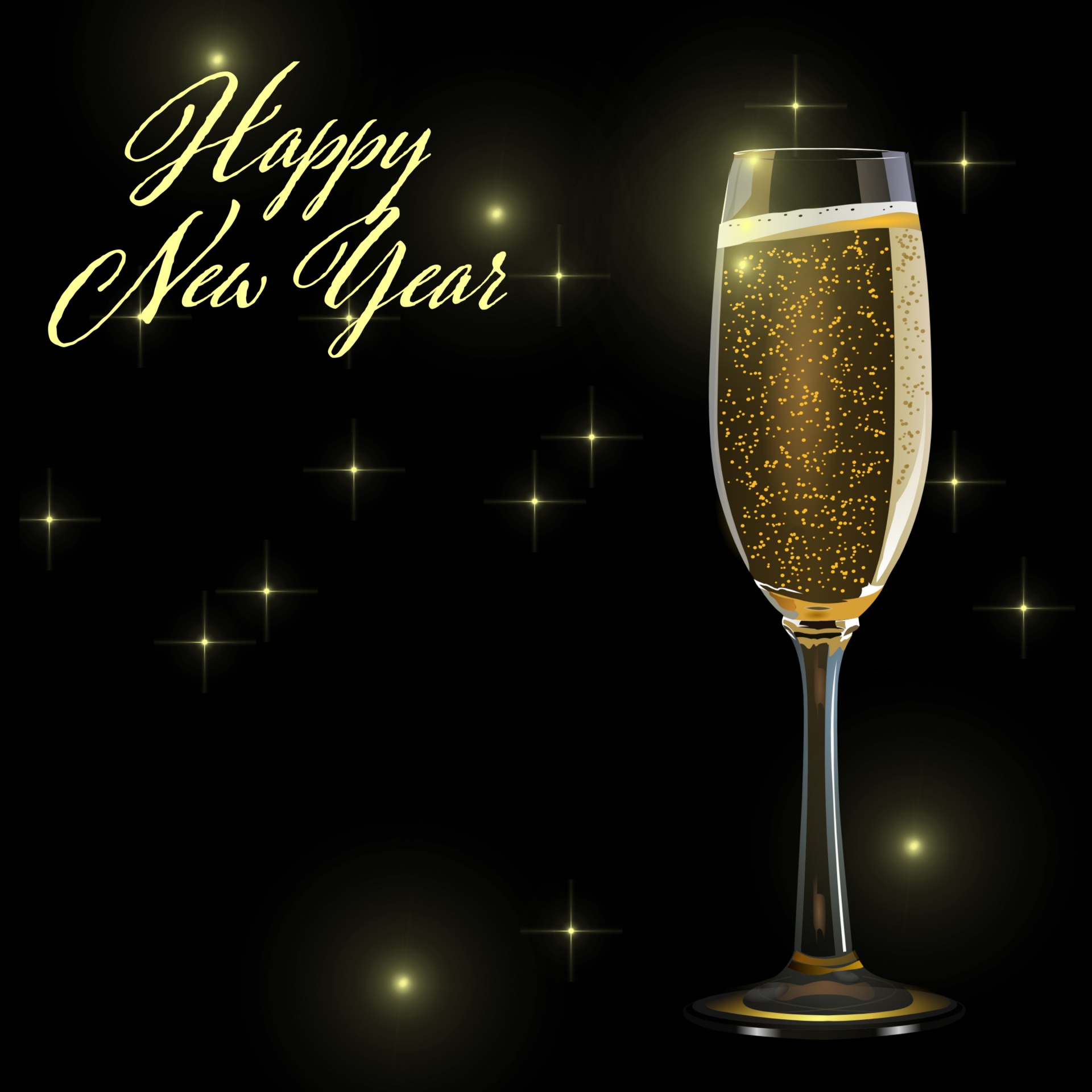 Year Champagne Glasses Free Stock Photo