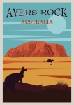 Australia, plakat podróżny Uluru