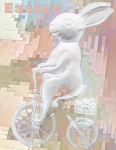 Bunny On A Bike Easter Poster