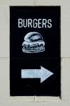 Burger auf diese Weise Zeichen
