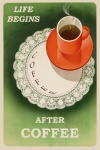 Poster retro vintage de café