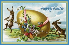 Vintage Bunny Easter Card