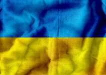 Flagga av Ukraina temat idédesign