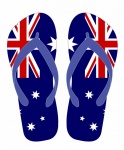 Tongs drapeau australien