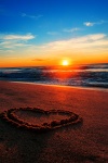 Szív alakú a strandon