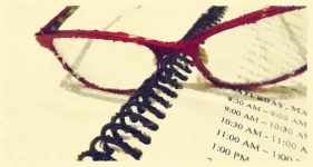 Agenda de óculos e espiral