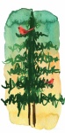Cardinal Watercolor Tree