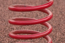 Grande bobine spirale rouge