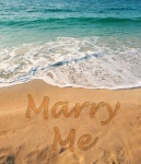 Propunere de căsătorie în Nisip