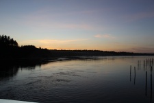 Siuslaw River vid skymning