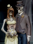 Skelett Braut und Bräutigam