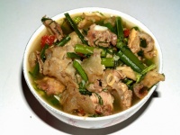 Spicy pork soup thai food