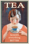 Cartel retro vintage de té