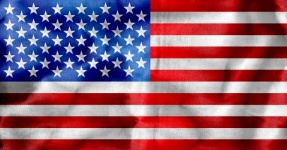 USA Karte und Flagge