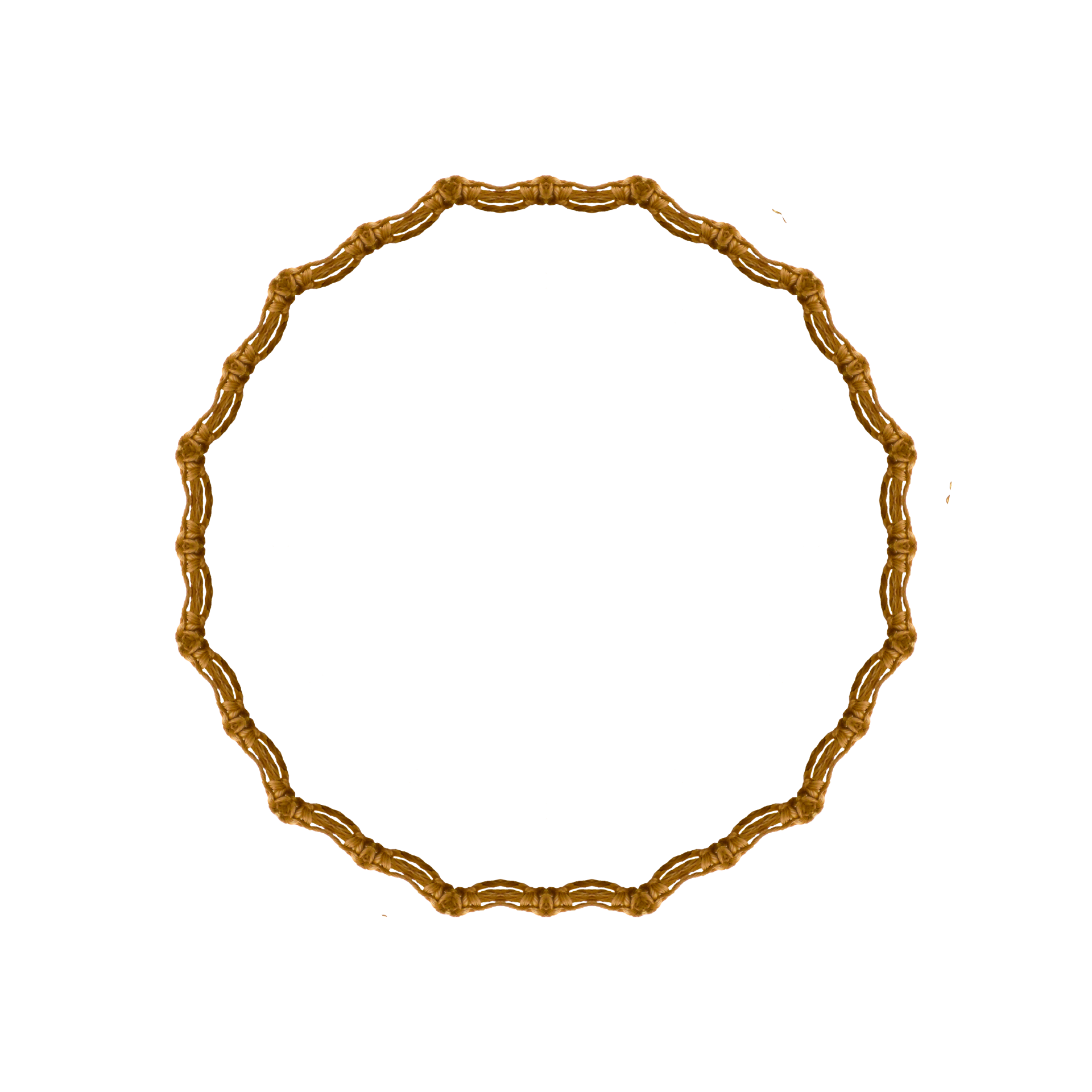 Knotted Cord Circle Frame