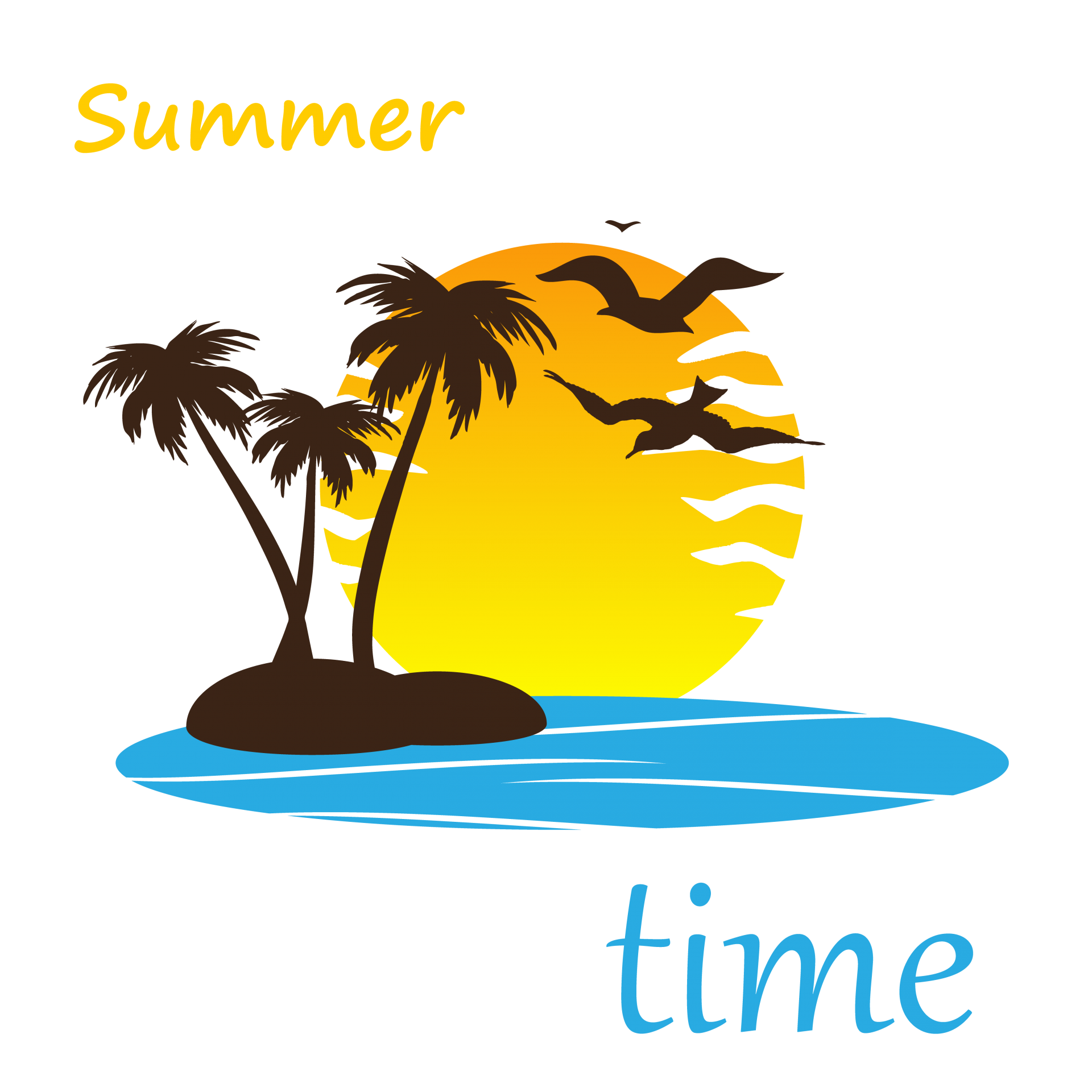 Sunset Palm Trees-logo