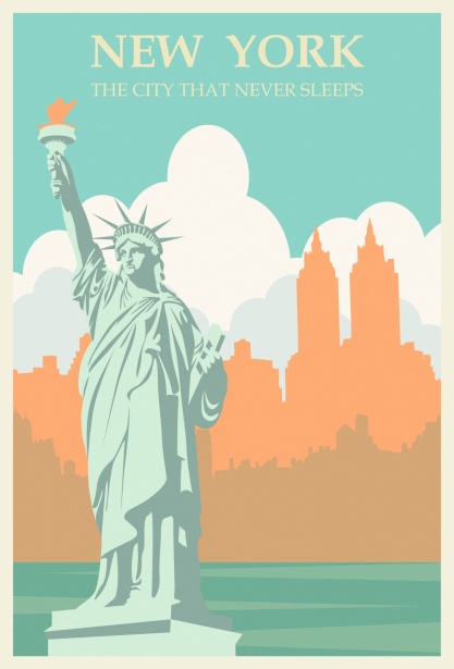 Affiche de voyage de New York Photo stock libre - Public Domain Pictures