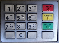 Toetsenbord voor geldautomaat