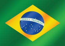 Brazilië vlag thema idee ontwerp