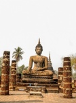 Socha Buddhy Sukhothai historický park