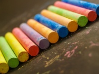 Colored Chalk Background
