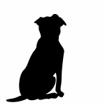 Clipart de silueta de perro