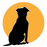 Logotipo da silhueta do cão