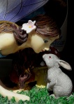 Fairy Girl Kissing Rabbit