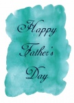 Fathers Day Teal Watercolor