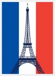 Torre Eiffel de bandera francesa