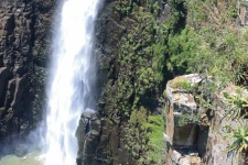 Howick waterfall against sheer rock