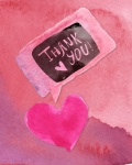 Thank You Watercolor Heart