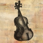 Vintage skrzypce ilustracji