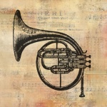 Vintage franska horn
