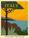 Cartel de viaje vintage de Italia