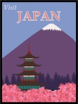 Плакат о путешествии в Японию