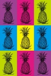 Ananas Pop Art-affisch